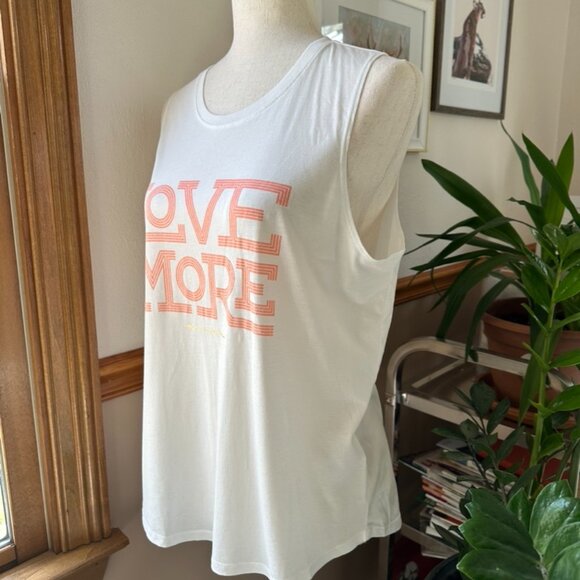 Spiritual Gangster Womens Muscle Tank, LOVE MORE, White, XL, EUC - Picture 4 of 10